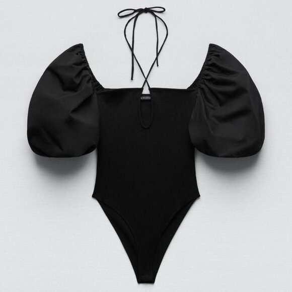 Puff-Sleeved Bodysuit - Picture 1 of 5